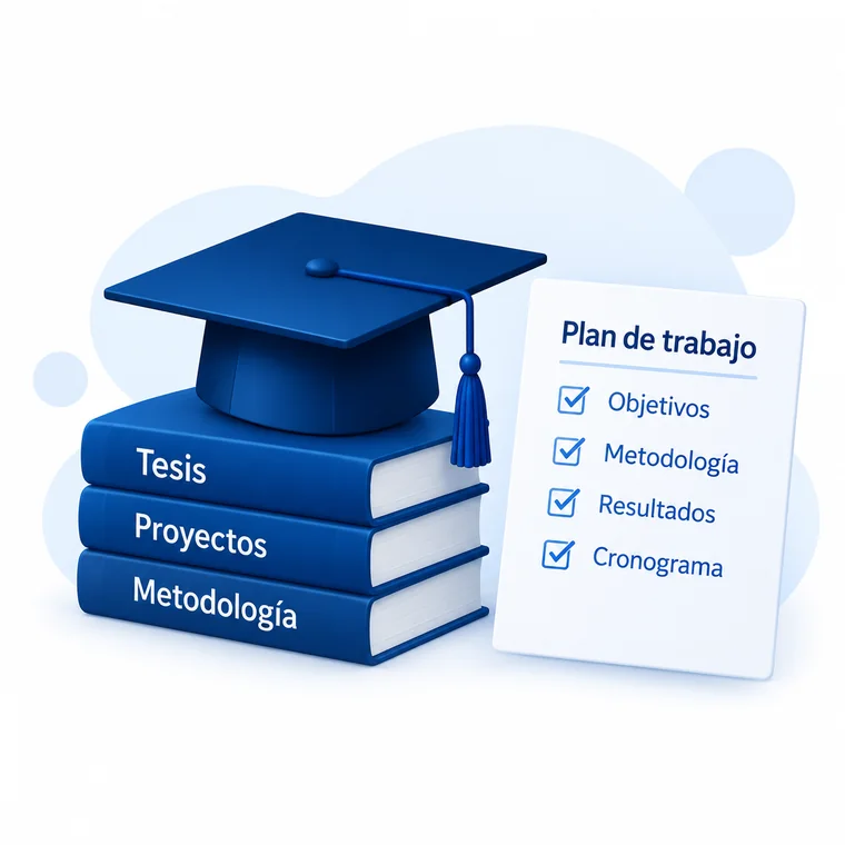Tesis, proyectos y plan de trabajo